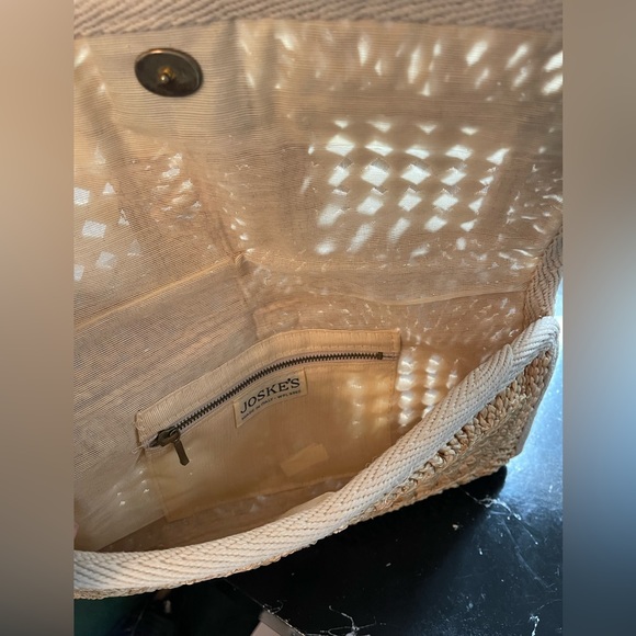 Vintage 1970’s Joske’s Italian Straw Clutch Purse - Picture 2 of 6